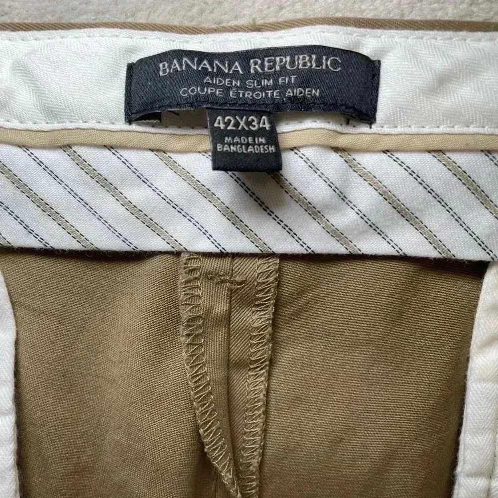 Banana Republic slim rapid movement chino Aiden  fit sz 42x34 - Picture 2 of 10